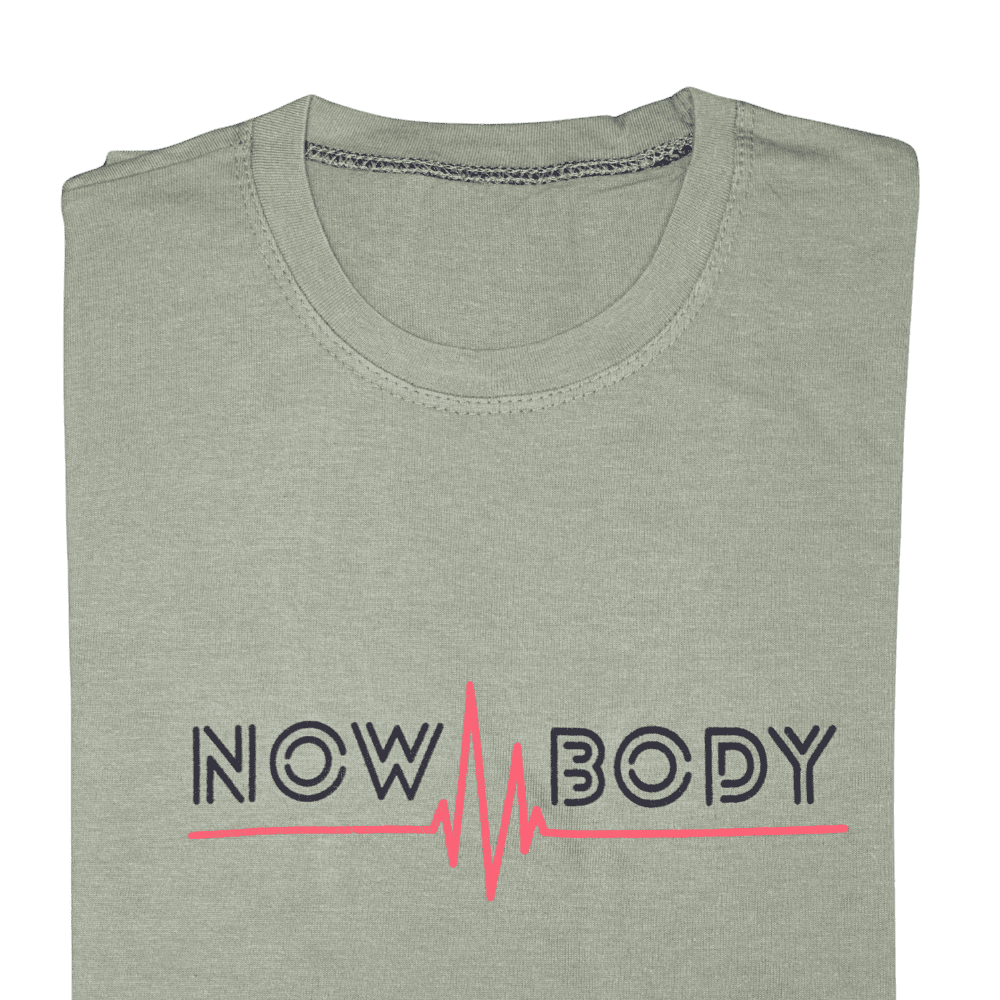 Men’s Casual “NOW BODY” Printed T-Shirt - Image 4