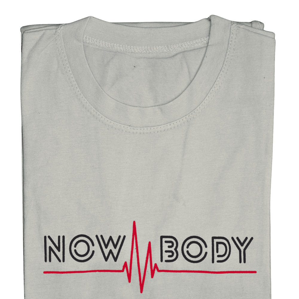 Men’s Casual “NOW BODY” Printed T-Shirt - Image 6