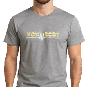 Men’s Casual “NOW BODY” Printed T-Shirt