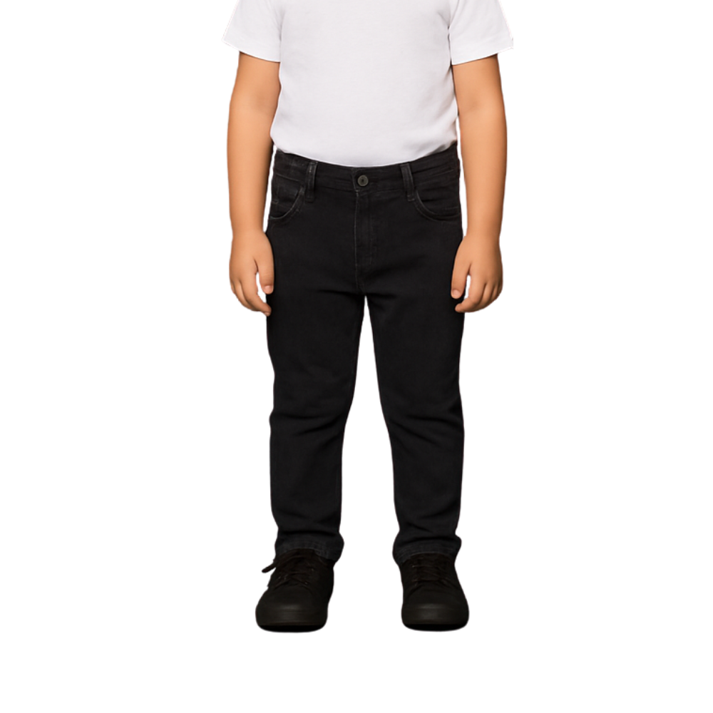 Black Premium Jeans for Boys (2–4 Years) – Stylish & Comfortable Pants