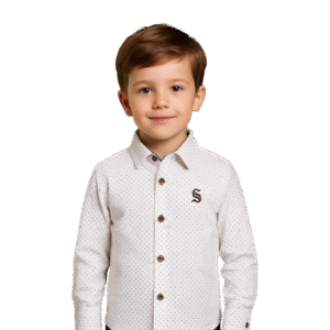 Tommy Hilfiger Kids’ Polka Dot Dress Shirts in 3 Colors – 2 Years 4 Years