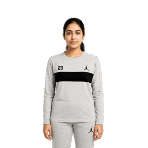 Jordan Tracksuit for Women Light Gray Premium Cotton Jersey
