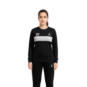 Jordan Black Tracksuit for Women Premium Cotton Jersey
