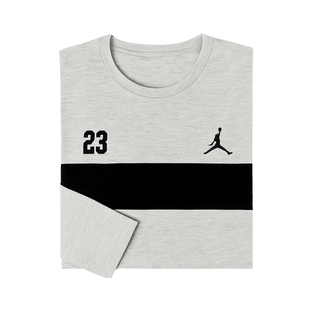 Jordan Light Gray Tracksuit for Boys & Girls Premium Cotton Jersey - Image 6