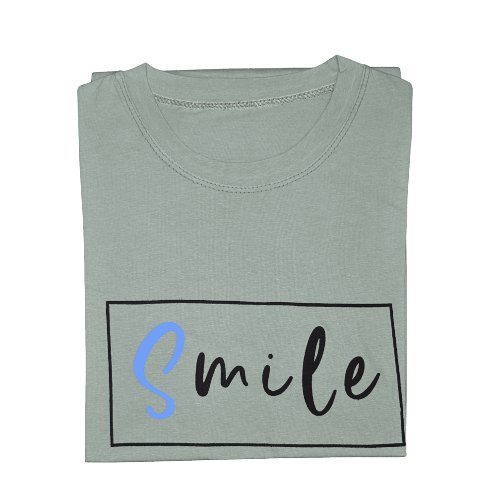 Men’s Premium Beige “Smile” T-Shirt – Medium Size - Image 4