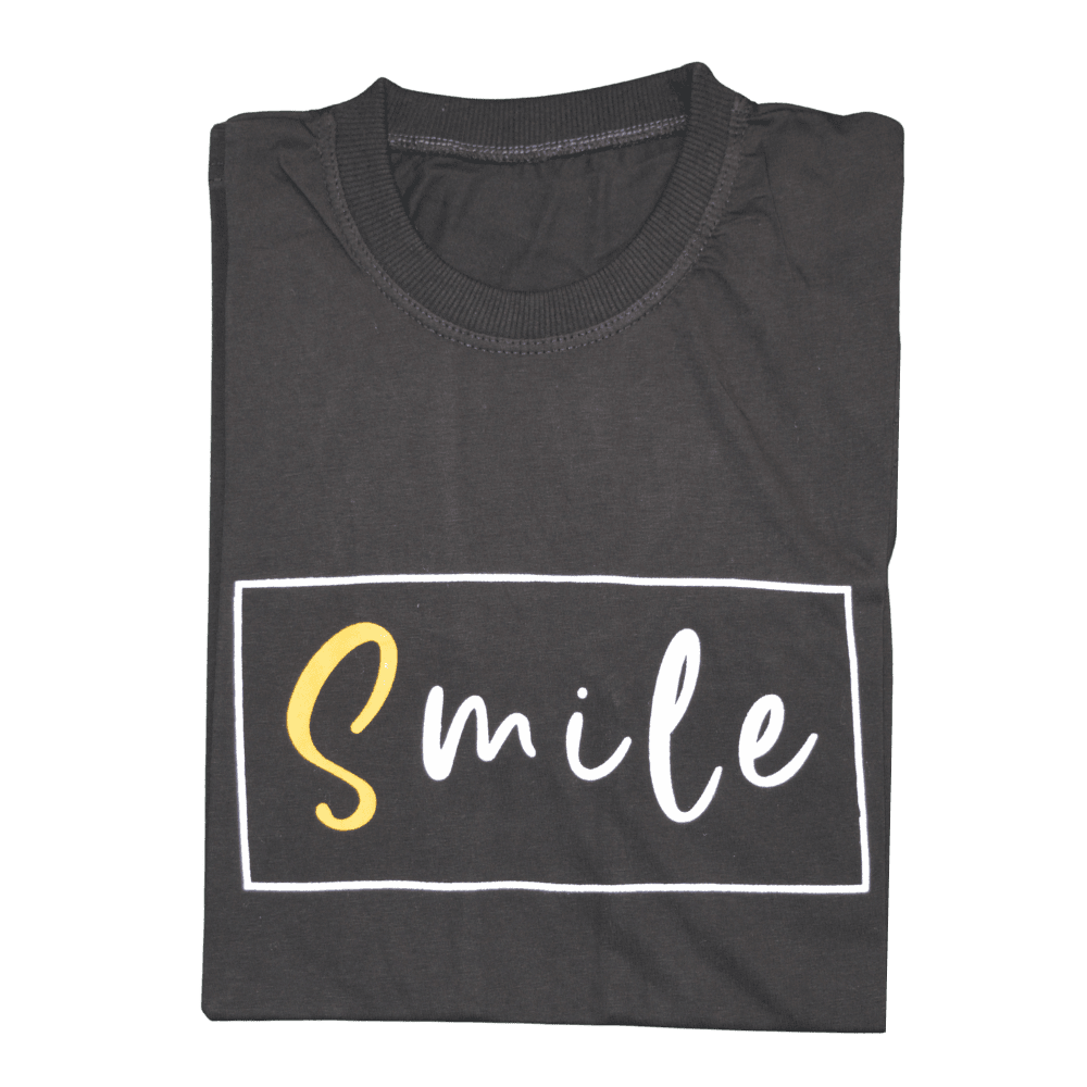 Men’s Premium Beige “Smile” T-Shirt – Medium Size - Image 2