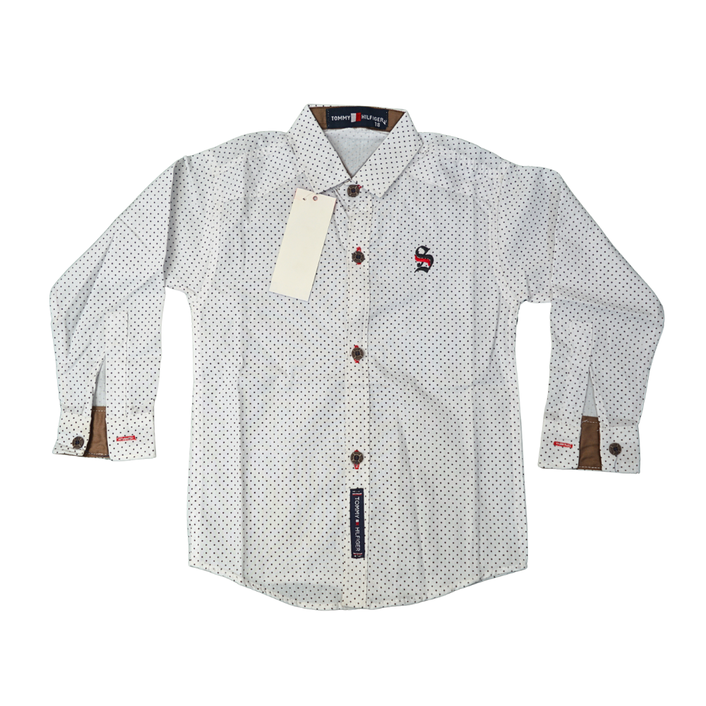 Tommy Hilfiger Kids’ Polka Dot Dress Shirts in 3 Colors – 2 Years 4 Years