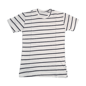 Men’s Premium White T-Shirt with Black Stripes – Medium Size