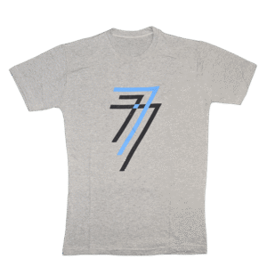 Men’s Premium Beige Graphic “7” T-Shirt – Medium Size