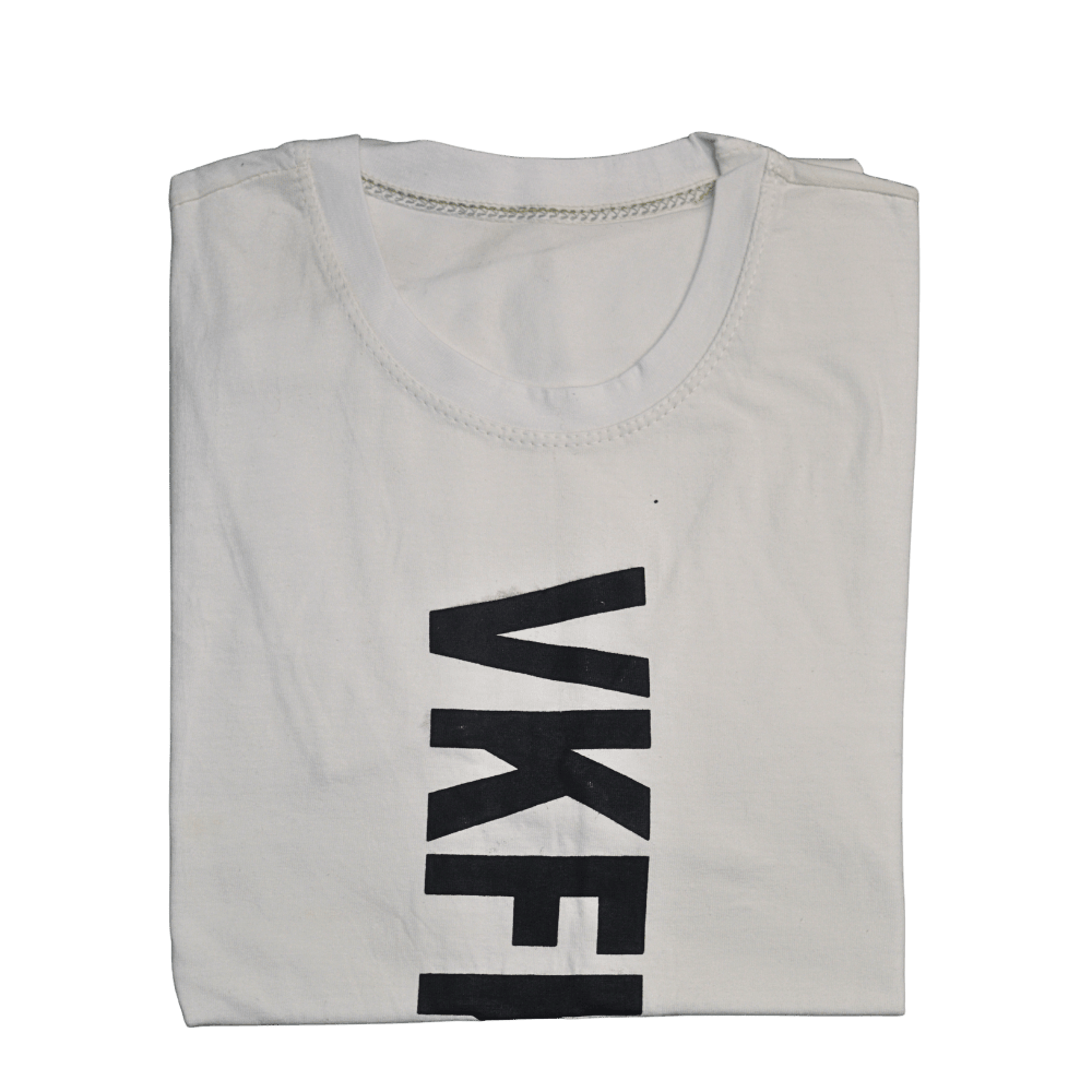 White VKFKBI SON Printed T-Shirt for Men – Premium Cotton (Medium Size) - Image 5