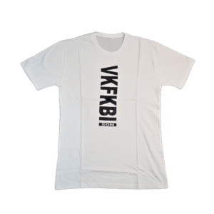 White VKFKBI SON Printed T-Shirt for Men – Premium Cotton (Medium Size)