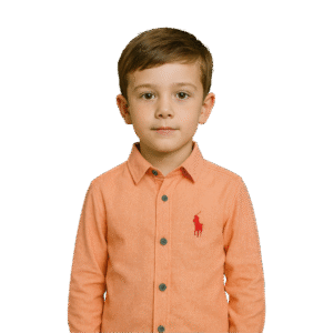 Kids Peach Polo Dress Shirt Size 2 Years 4 Years